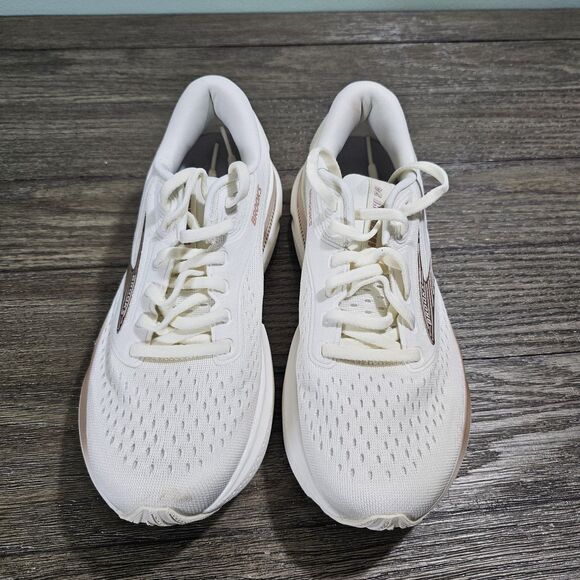 Brooks Adrenaline GTS 24 Women's Run/Walk Road Coconut/Rose Gold/ White Size 7.5 - Picture 4 of 16